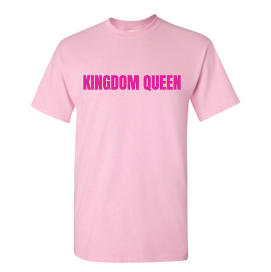 KINGDOM QUEEN PINK SHIRT W/PINK TEXT